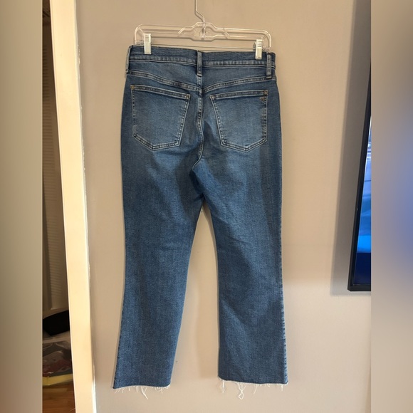 Madewell Mid Rise Kick Out Cropped Jean Size 28 in Brinton Wash - Picture 7 of 11